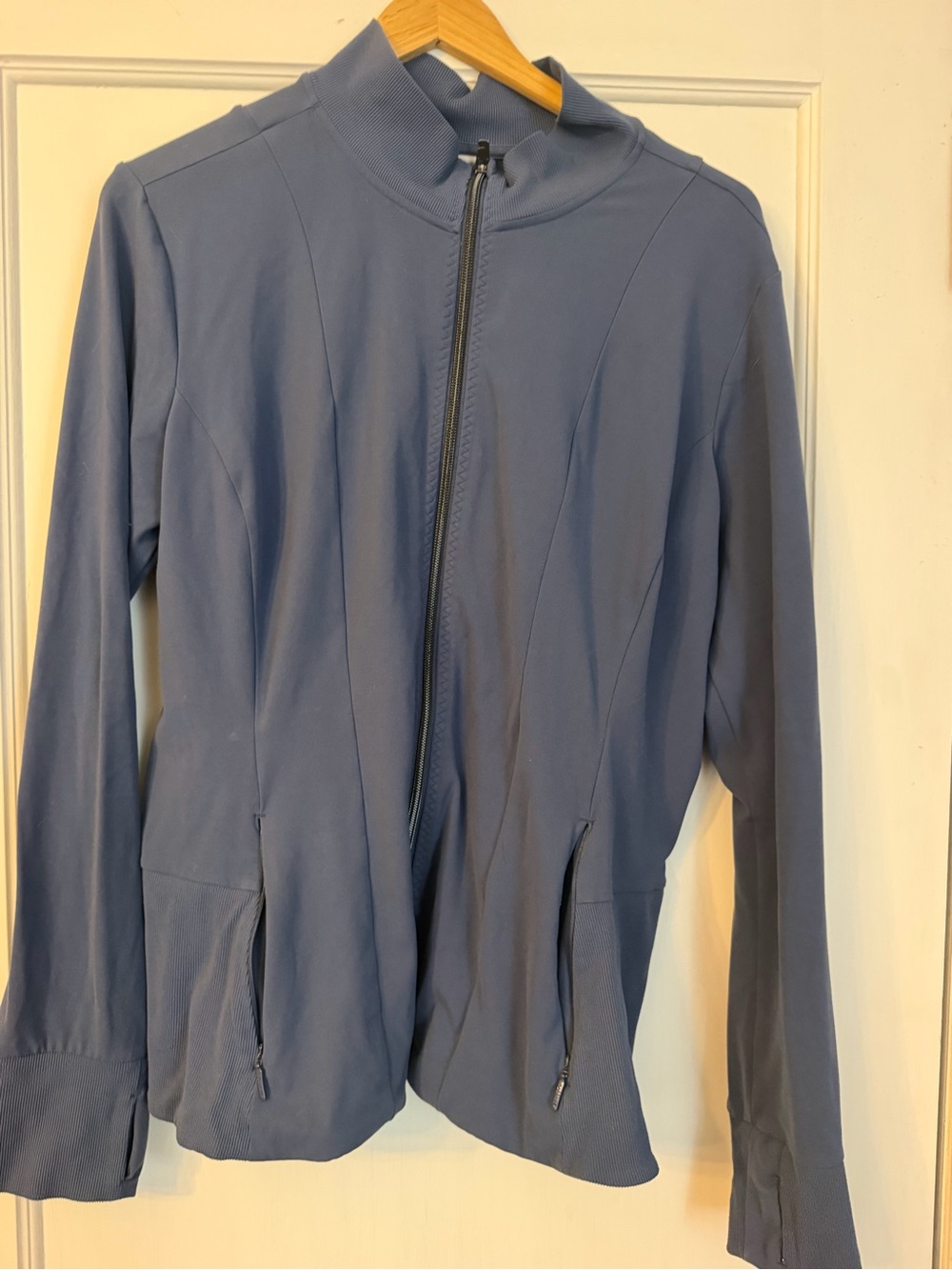 Athleta Slate blue salutation jacket